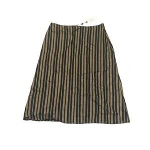 rag & bone $375 NWT Mandy Striped Midi Skirt in Gold Multi Med Viscose & Silk